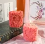 "Love" сърце рози Силиконов молд форма Свети Валентин свещи гипс сапун , снимка 1