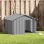 vidaXL Кучешка къща сива 116,5x103x81,5 см поцинкована стомана, снимка 2