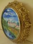 Овална картина с бронзова рамка, снимка 8