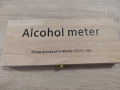 Комплект уреди за мерене на ракия (спиртомери) 3 бр. – 0–40°, 40–70°, 70–100°, в дървена кутия, снимка 5