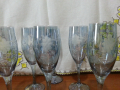 Ретро стъклени чаши цветно стъкло , снимка 12