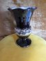 Стара порцеланова ваза ,кобалтов син цвят, позлата, снимка 1