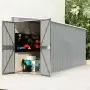 vidaXL Градинска барака, сива, 118x382x178 см, поцинкована стомана（SKU: 316230）, снимка 1