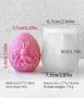 3D яйце със заек и рози цветя силиконов молд форма за шоколад гипс свещ декор смола, снимка 1