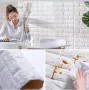 Декоративен 3D тухлен тапет за стени от PE пяна 77х70 см., снимка 2