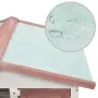 vidaXL Външна клетка за зайци, 3 врати, кафява, дърво, снимка 5