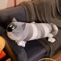 Голяма плюшена Котка Възглавница Long Cat Плюшена Възглавница дълга котка, снимка 3