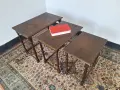 К - т три помощни масички дъб масив , снимка 2