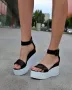 Сандали на платформа - Кожа, снимка 3