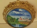 Овална картина с бронзова рамка, снимка 6