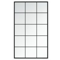 Огледало за стена, черно, 100х60 см, метал, снимка 2 - Огледала - 41436976