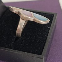  Красив сребърен пръстен със седеф 1НS, снимка 8 - Пръстени - 44389294