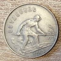 Люксембург 1 франк 1955 година с167, снимка 1 - Нумизматика и бонистика - 35986740