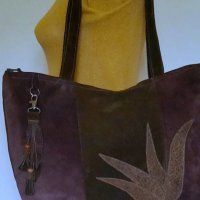 Дамска чанта от естествена кожа! Ръчна изработка!, снимка 1 - Чанти - 34810084