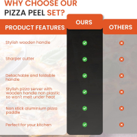 MYOTTPRO Алуминиева кора за пица, Включен скрепер и четка, снимка 7 - Други - 44514706