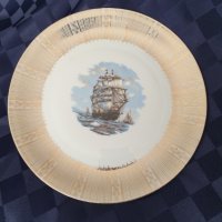 Порцеланова чиния-Бавария с богата позлата, снимка 4 - Чинии - 35873336