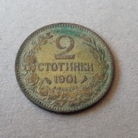 2 стотинки 1901 година БЪЛГАРИЯ-3, снимка 1 - Нумизматика и бонистика - 42061981