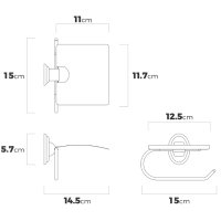 Комплект Качествени аксесоари за баня Bathroom Chrome Plated Steel, 8 части - 24 месеца гаранция, снимка 8 - Други стоки за дома - 41327058