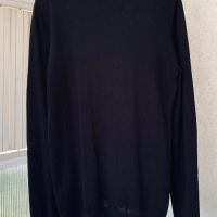 Много тънко черно памучно поло унисекс, снимка 2 - Блузи с дълъг ръкав и пуловери - 31292583