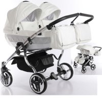 Бебешка количка Junama Mirror Satin Duo 2в1, 3в1 НОВА, снимка 5 - Детски колички - 42081956