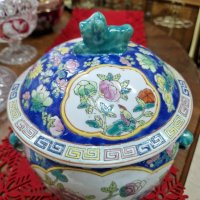 Уникална рядка антикварна колекционерска китайска купа , снимка 4 - Антикварни и старинни предмети - 42210962