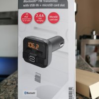 Bluetooth FM Transmiter HAMA + 2GB карта / Трансмитер Хама, снимка 1 - Други - 41411563