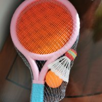 Комплект 2 ракети за бадминтон/плажен бадминтон,тенис + перце+топка, снимка 1 - Тенис - 41767874