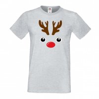 Мъжка тениска Коледа DEER FACE, снимка 4 - Тениски - 34690539