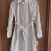 asos - бяла рокля/риза, снимка 1 - Рокли - 41670754