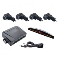 Парктроник с LED дисплей 3 Инча – черни датчици, снимка 1 - Аксесоари и консумативи - 34385582