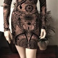 Ефектна секси рокля, Къса рокля по тялото, снимка 2 - Рокли - 41058959