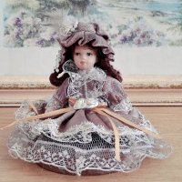 Стара порцеланова кукла , снимка 1 - Колекции - 38754134
