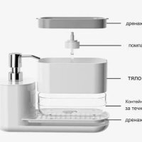 3в1 дозатор за сапун, снимка 5 - Аксесоари за кухня - 44492663