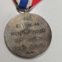 норвежки сребърен медал с маркировка , снимка 3 - Антикварни и старинни предмети - 42138523
