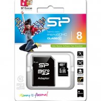 Silicon Power  memory card  MicroSD Class 10 - 8 GB, снимка 1 - Карти памет - 34699479