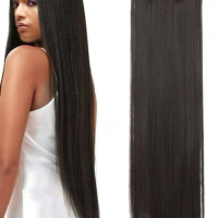 Качествена дълга коса/ цял екстеншън за по-голям обем и дължина на косата 100гр, дължина 60см, снимка 2 - Аксесоари за коса - 44729520