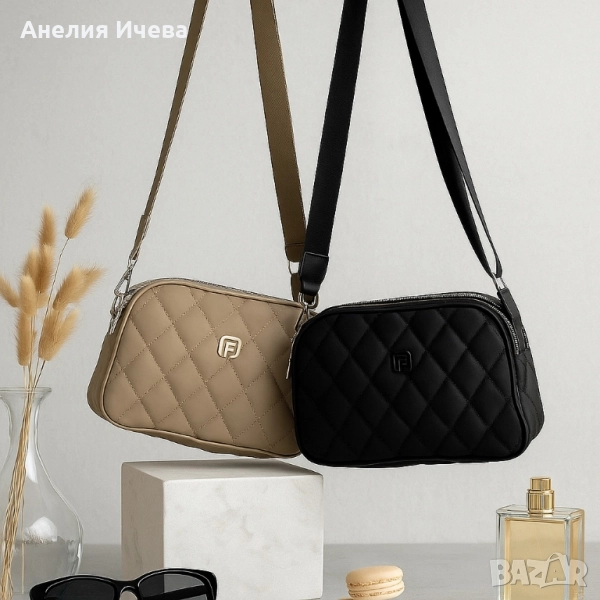 Капитонирана дамска чанта през рамо , снимка 1