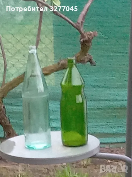 Еднолитрови стъклени бутилки , снимка 1