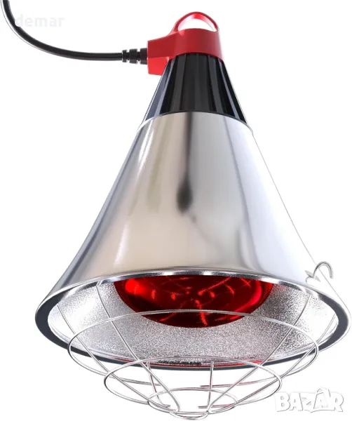 Инфрачервена нагревателна лампа Neviland с 250W нагревателна крушка, превключвател за мощност, снимка 1