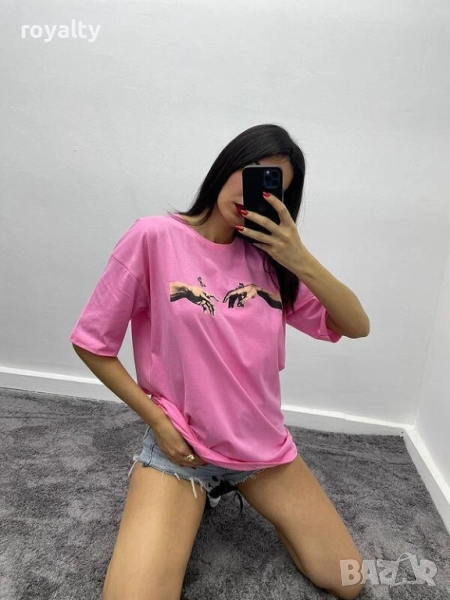 Дамска розова тениска, снимка 1