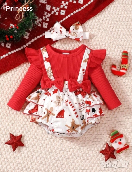 Коледно боди 6-9месеца, снимка 1