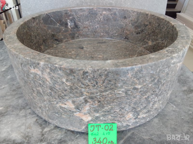 Цилиндрична мивка от мрамор, снимка 1