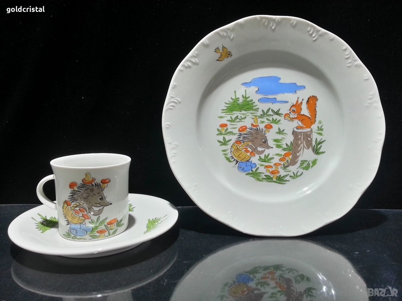 Стар български порцелан детски комплект , снимка 1