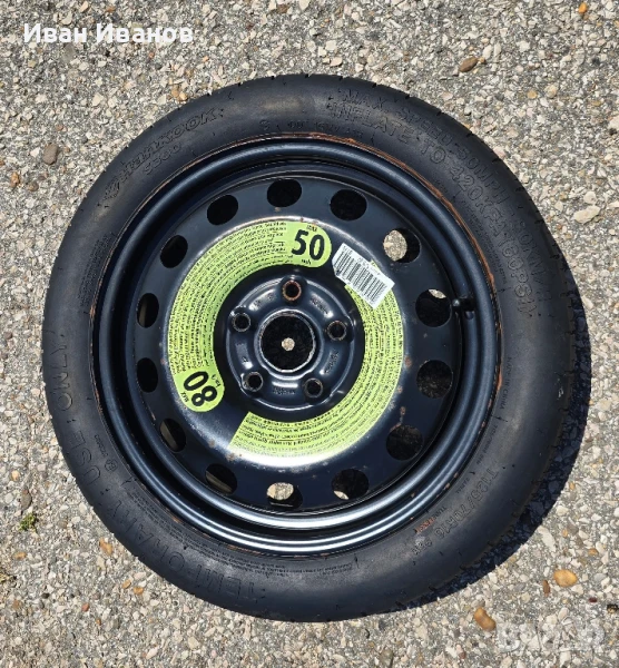 Резервна гума патерица 125/70/16 За Golf-7 2013г., снимка 1