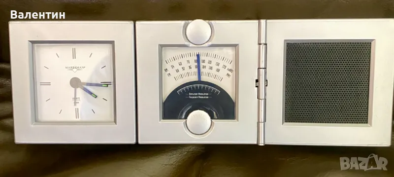 Винтидж радио часовник будилник MARKSMAN CUBE 3, снимка 1