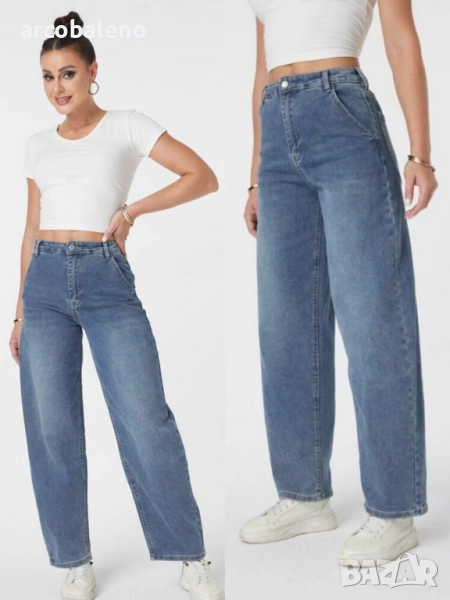 Дамски дънки с висока талия, снимка 1