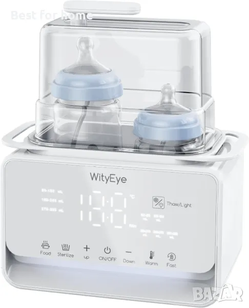 Двоен нагревател за шишета и стерилизатор 10 в 1  WityEye, снимка 1