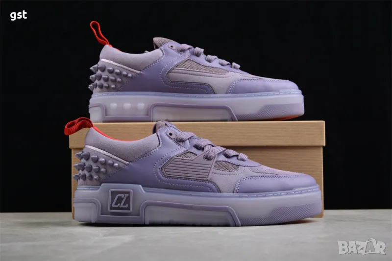 Christian Louboutin Astroloubi Редки дизайнерски Маратонки Кецове Унисекс мъжки дамски Purple , снимка 1