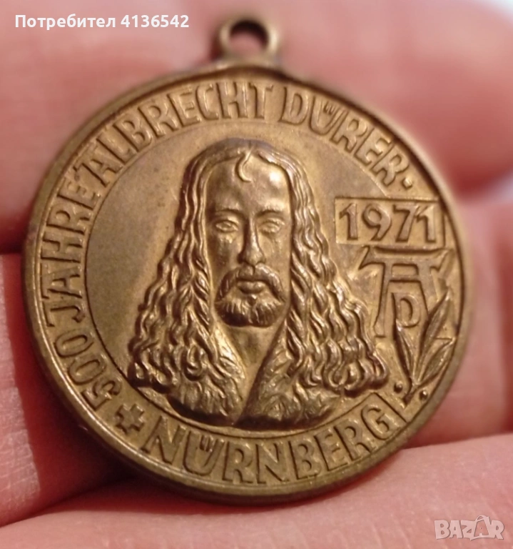 Бронзов плакет Албрехт Дюрер, снимка 1