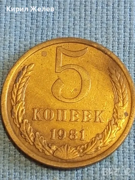 Стара монета 5 копейки 1981г. СССР рядка за КОЛЕКЦИЯ ДЕКОРАЦИЯ 40280, снимка 1